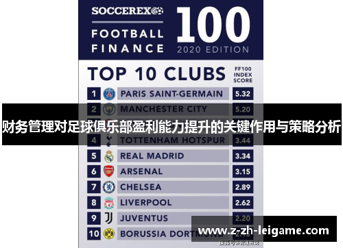 财务管理对足球俱乐部盈利能力提升的关键作用与策略分析 财务管理对足球俱乐部盈利能力提升的关键作用与策略分析
